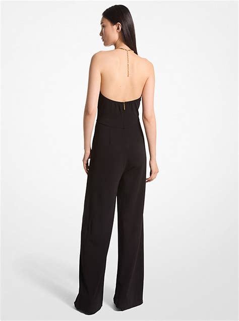 michael kors live jumper|Embellished Stretch Matte Jersey Halter Jumpsuit .